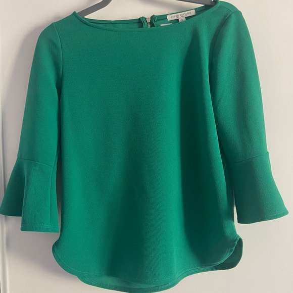 ⚡️ 2 for $22 ⚡️ Winners - Green 3/4 Sleeve Blouse - Picture 3 of 4